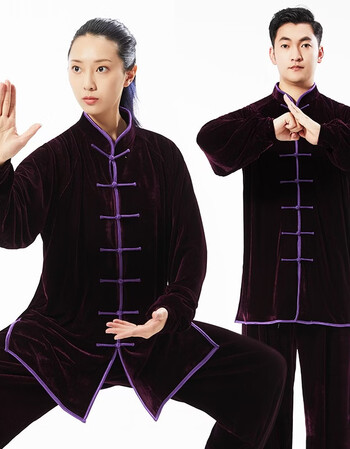 好布衣haobuyi中国风太极服男2021春秋季唐装男汉服太极拳练功服女