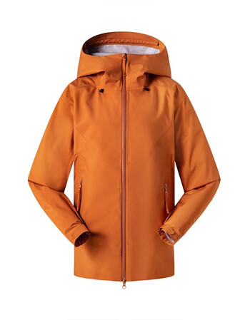 无印良品mujiwalker女式使用防水面料风帽夹克橙色xl