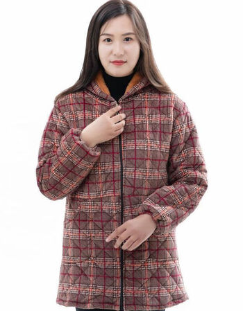 罩衣成人冬季冬季加绒加厚罩衣女成人短款罩衣防污外套居家工作服全棉