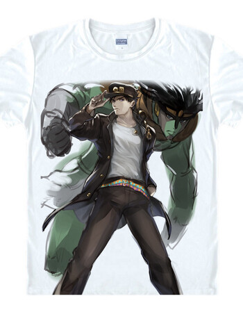 jojo的奇妙冒险 空条承太郎 二次元动漫周边短袖t恤衫衣服可 17 s