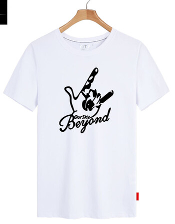 beyond黄家驹同款衣服短袖t恤衫男女学生乐队摇滚音乐rock半截袖 白色