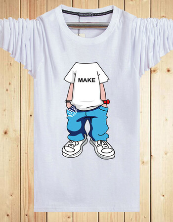 天天特价长袖t恤男背心大码青年纯棉上衣长袖潮超大号m—7xl 白色无头