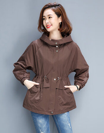 休闲短款女士外套秋天风衣 咖啡 170/xl【图片 价格 品牌 报价】-京东