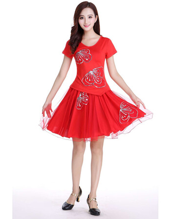 【京东优选】广场舞服装新款套装春夏中老年阔腿裙裤秧歌服演出服女
