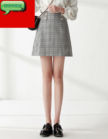 京东优选 格子短裙a字版格子复古半身裙女夏季格子裙短裙2019春夏新款