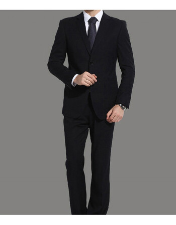 男秋季士套装职业西装商务正装韩版修身加大码工作服青年上班 黑色3扣