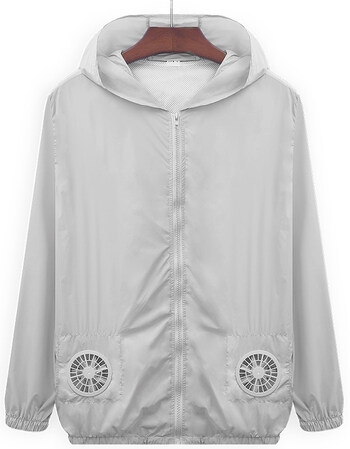 风扇衣服降温空调服夏季usb充电工地服装厨师制冷工作服上衣夏天风扇