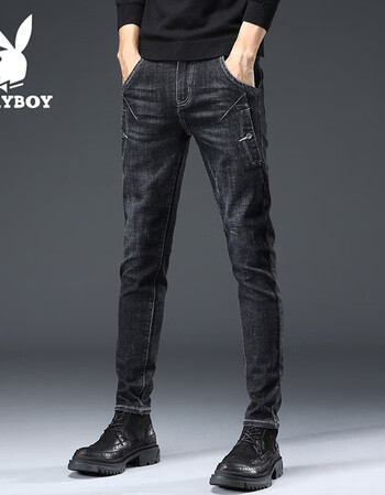 裤修身小脚2021新款休闲长裤搭配皮鞋马丁靴的裤子男秋季黑色单件28
