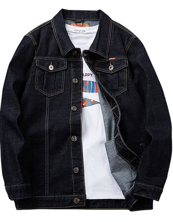 酷万秋冬季牛仔外套男大码牛仔衣休闲潮牌加肥加大号