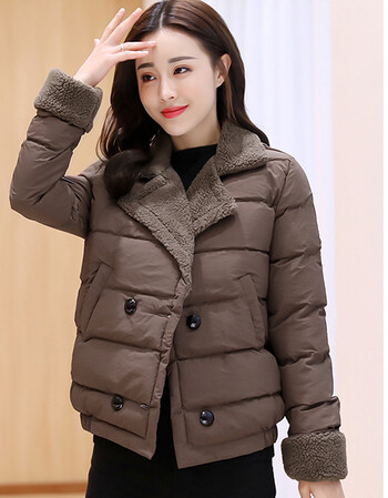 女装 棉服 ounegd 2018冬季新款女棉服短款外套女韩版棉衣加厚保暖小