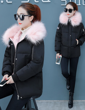 棉衣服2018新款女羽绒棉服时尚冬天厚外套冬季棉袄加厚学生面包服