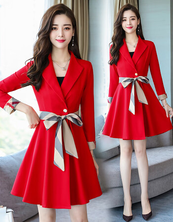 今年新款新年衣服女大人2019新款女装春节喜庆过年拜年服中国风连衣裙