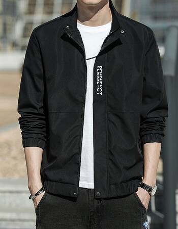 赛潘安夹克男春秋季潮流立领休闲男士外套青少年衣服男褂子夹克男青年