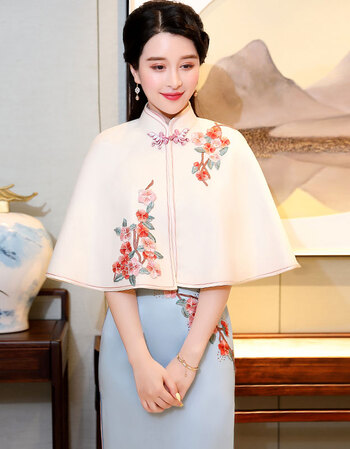 品牌热卖 质量对比歌 莉娅 江南春天2018新款女中式婚纱披肩秋冬年会