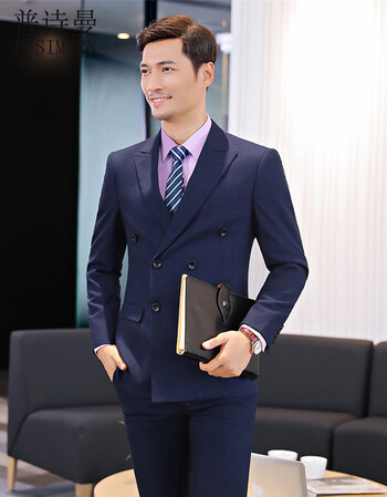 普诗曼ol西装修身商务正装办公室工作服职业套装公司白领工装服务员工