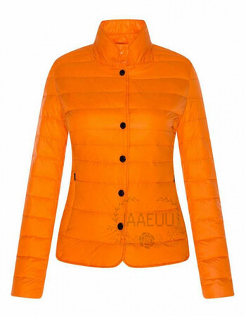 iu2017冬季短款修身韩版女装长袖加厚时尚羽绒服保暖女4869 橙色 s