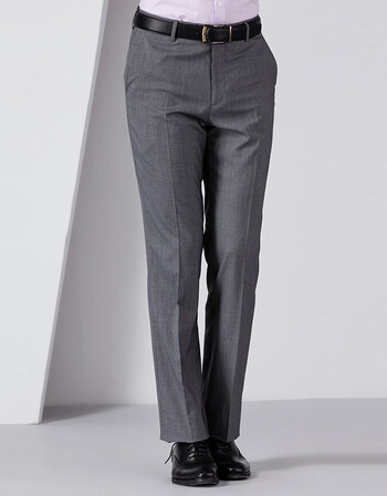 名盾单褶羊毛西装裤男青年灰色西裤男宽松商务职业上班正装西服裤子男