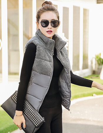 2017秋冬新款羽绒棉马甲女士韩版时尚女款背心女士坎肩立领马夹潮