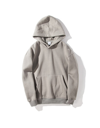 韩版时尚潮流青春个性 连帽侧边开叉卫衣 灰色 l