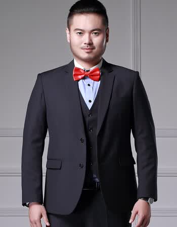 胖子胖人大码西装男商务休闲胖男正装加大加肥结婚单西服西装外套