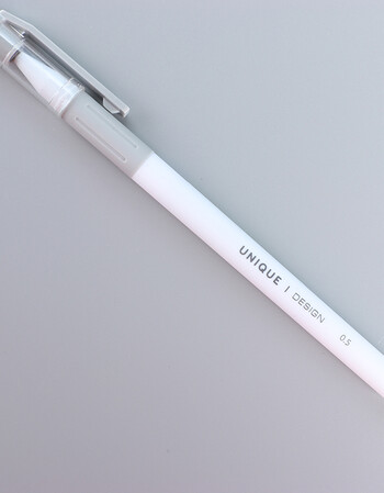 素印象中性笔简约0.5mm黑色芯碳素签字水笔办公用品学生文具 浅灰色