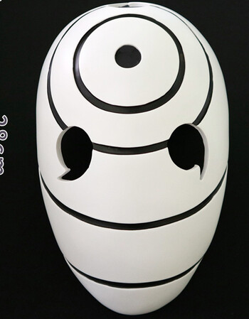 面具男宇智波斑cosplay披风全套服装白色三勾玉面具s160170cm60kg以下