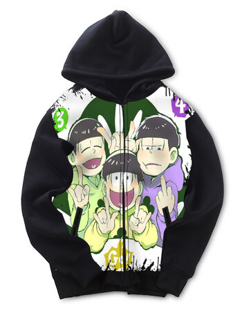 阿松先生卫衣十四松动漫周边外套情侣装春装潮男女衣服开衫连帽 06 xs