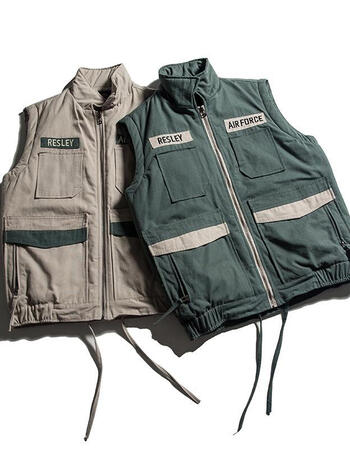 军事风空军工装马甲战术棉马甲 f516 浅卡其 m