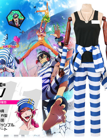 阿坡饵 cosplay服装 黑白来看守所 uno cos套装 女款 m