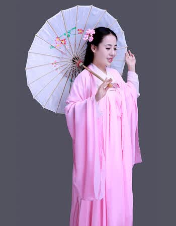 汉服女齐胸襦裙绣花款传统装扮汉唐古装仙女粉红色日常汉元素清新 粉