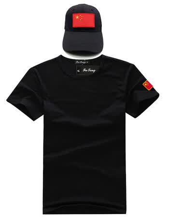 新款武警特战服八一字刺绣军装紧身军迷特种兵t恤军人衣服男短袖战狼