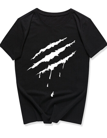 夏季上衣服男士大码圆领半袖t恤修身打底衫韩版短袖吉利服体恤潮 爪痕