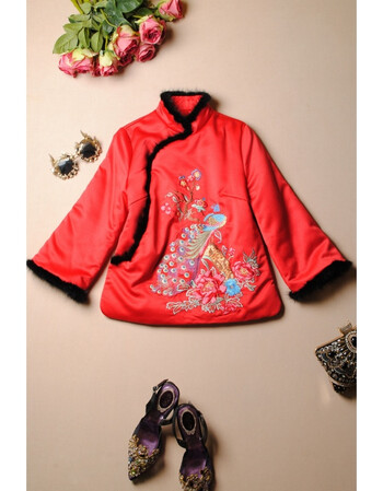 民族风女装棉服冬装中式刺绣短款棉袄复古唐装外套中国风绣花棉衣