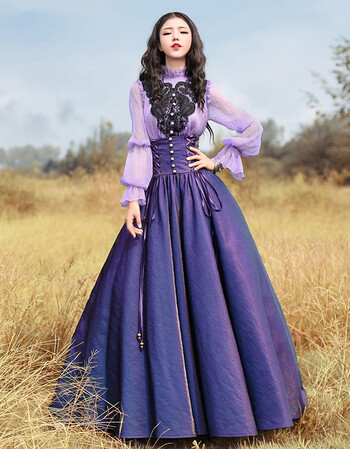 2018夏装新款女 宫廷风高腰复古抽绳大摆半身长裙 艾琳娜sn8733 幻变