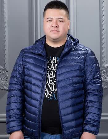 300斤男胖子特大号加肥加大码肥佬超轻薄羽绒棉服休闲男装外套8xl 深