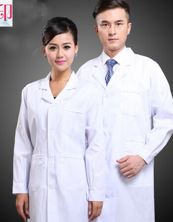 白大褂男式医生服 女式医生服医院白大衣长袖医师服xzl 女士(加厚斜纹