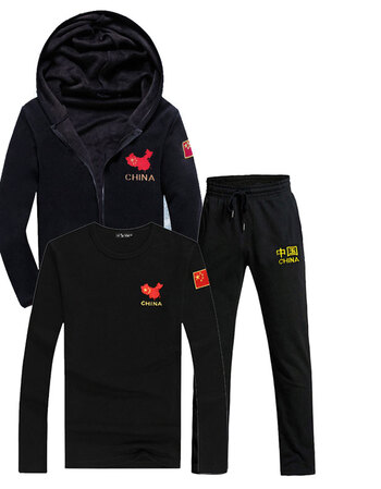 刺绣部队军装军人男短袖t恤半袖修身上衣服装公安特警服t恤 黑色中国