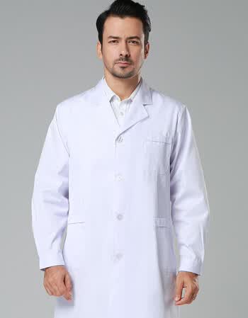 白大褂医生服男质长袖冬款加厚修身医师服实验服实习服工作服 男医生