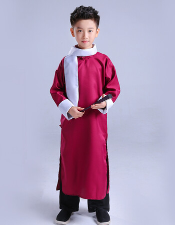 风沙渡相声大褂儿童演出服装男孩女小学生长衫民国五四青少年长袍幼儿