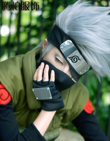 春夏新款 火影忍者 卡卡西面罩 卡卡西cos面罩 口罩 cosplay用具 黑色