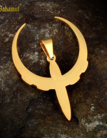 阿坡饵经典射击游戏 quake雷神之锤周边 吊坠挂件项链 雷神之锤logo