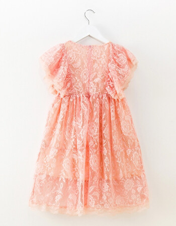 蕾丝童装夏季2018新款 中大童儿童公主裙 粉色/现货 130cm