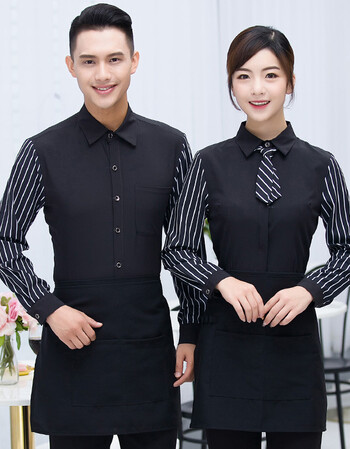 酒店工装服 餐饮饭店工作服秋冬装女咖啡厅奶茶蛋糕店工作服 西餐厅