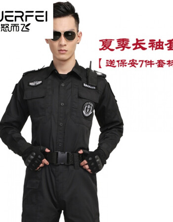 新特警服装全套保安作训服长袖套装男黑色上衣短袖物业特训服春秋装