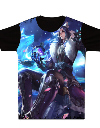 男青少年学生棉夏装李白凤求凰千年之狐荣耀衣服 李白-千年之狐黑色