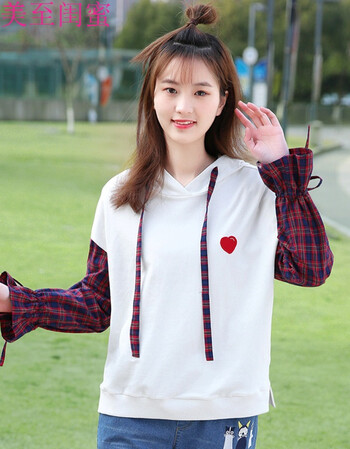 闺蜜青少年少女春秋季韩版休闲卫衣套头衫12初中高中学生上衣14-16岁