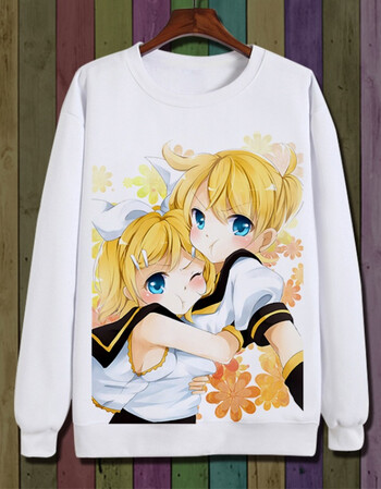 若儿 静音双子动漫周边衣服 长袖卫衣镜音连镜音铃加绒纯男女情侣卫衣