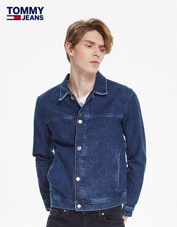 tommy jeans 男装牛仔外套-dm0dm03904op 深蓝色911 s