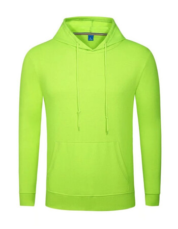 卫衣 男女糖果纯色加绒韩版潮戴帽运动帽衫学生外套情侣 浅绿色-薄款