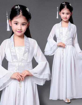 2018春季新品七仙女古装古代衣服仙女装儿童小孩公主女童夏装裙古筝